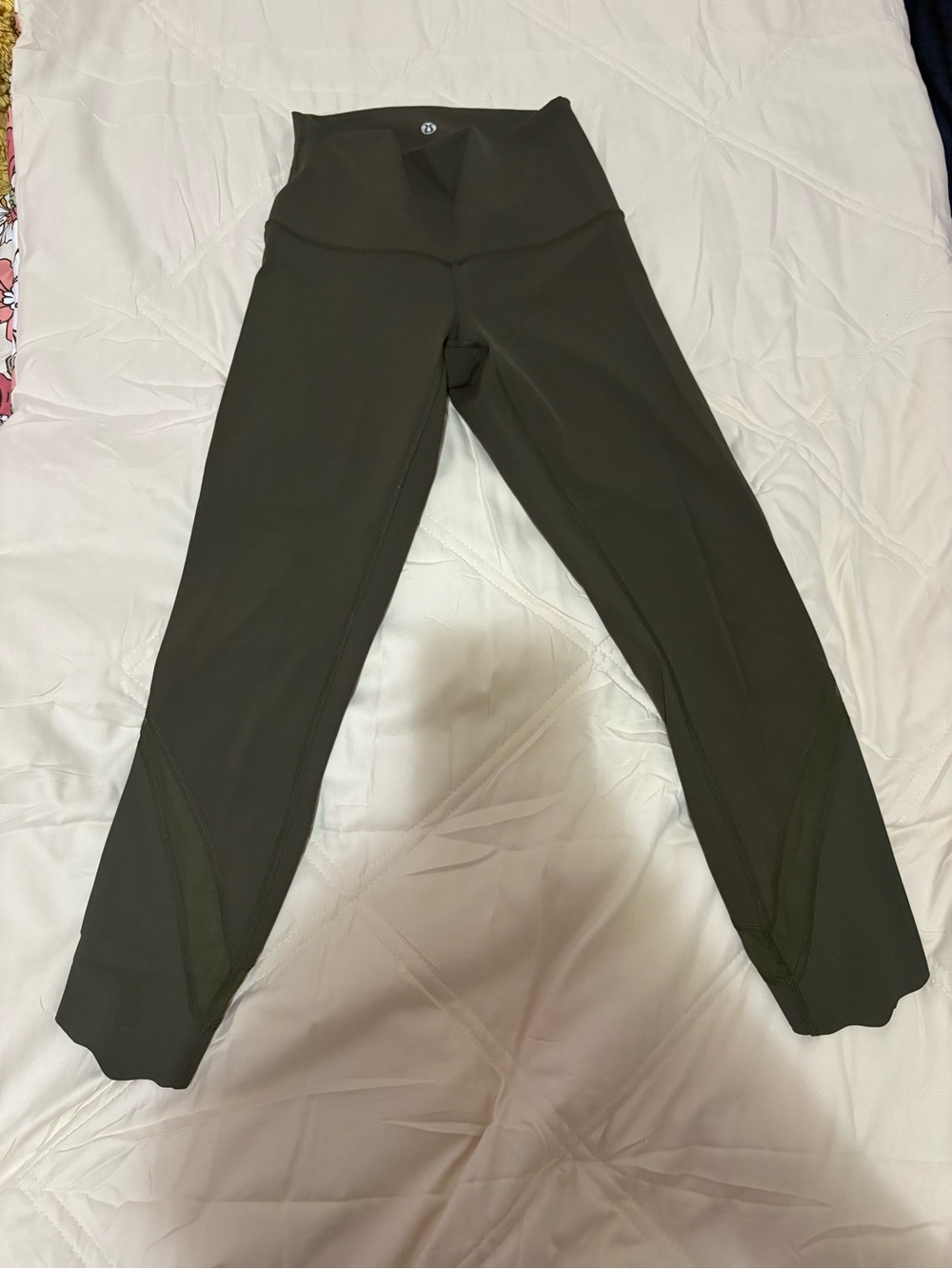 High-Waist Olive Green Active Leggings
